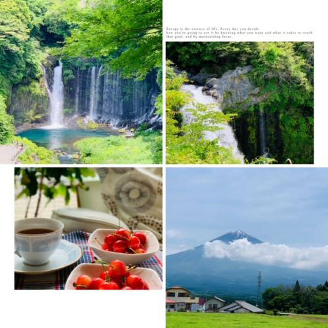 久しぶりの白糸の滝～おやつは今年初のさくらんぼ「佐藤錦」です