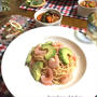 ペロリと完食！海老とたらこの冷製パスタ♪我が家のマリネ液♪