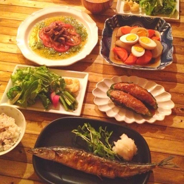 秋刀魚＊和食でよるごはん