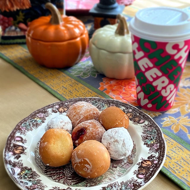 アメリカのおうちごはん　娘の差し入れ　クリスマスフレーバーのコーヒー
