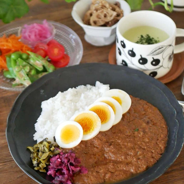自動調理ポットでキーマカレー