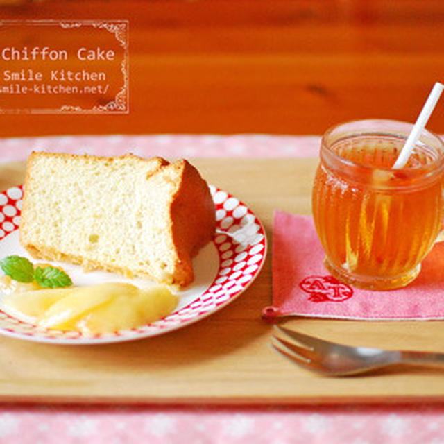 桃シフォンケーキ