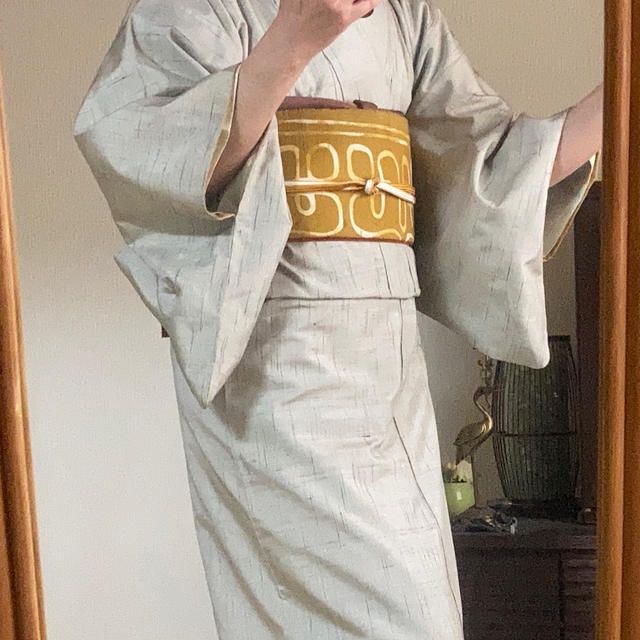 今日もふだん着物で家事してます