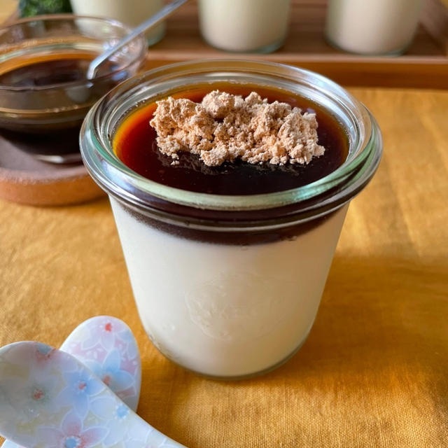フーディストノート☆黒蜜きな粉の、とろとろ豆乳プリン