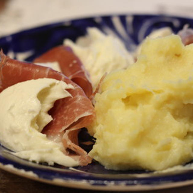 【recipe】生ハムとチーズに芋のピュレ／iPhoneの写真の回転マーク