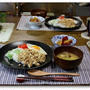 和風ビビンバねばねば豆腐丼＆さつまいもの甘しょうゆ煮