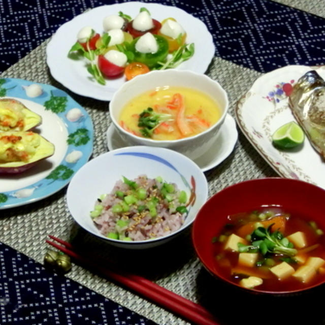 さつま芋とカニのくり抜きグラタン♪♪