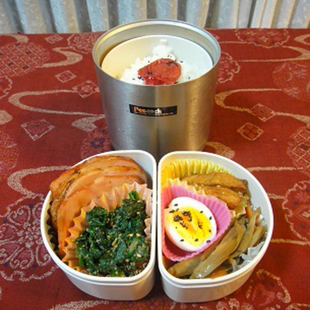 １月２７日　寝坊して慌てて詰めた弁当♪　～　夫＠仕事