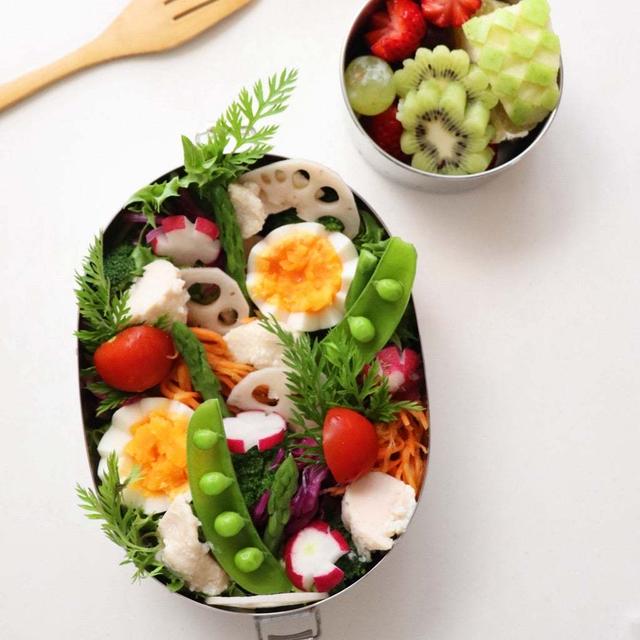 ヘルシーなお弁当にして！！と強く言われたのでサラダ弁当作ってみた