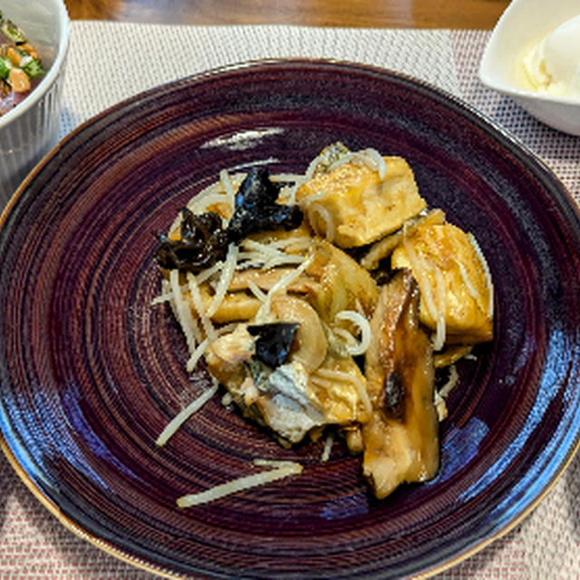 鯵と厚揚げのてりやき