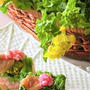 お花見レシピ ♪ 煮はまぐり、菜の花、桜のお寿司