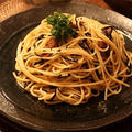 ひじき煮と梅のスパゲティ