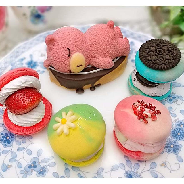 可愛いすぎ♡韓国マカロン専門店「ミンドゥルレ」でトゥンカロンと眠るクマさん