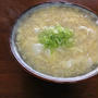 今朝の麺は「玉子とカニのあんかけうどん」