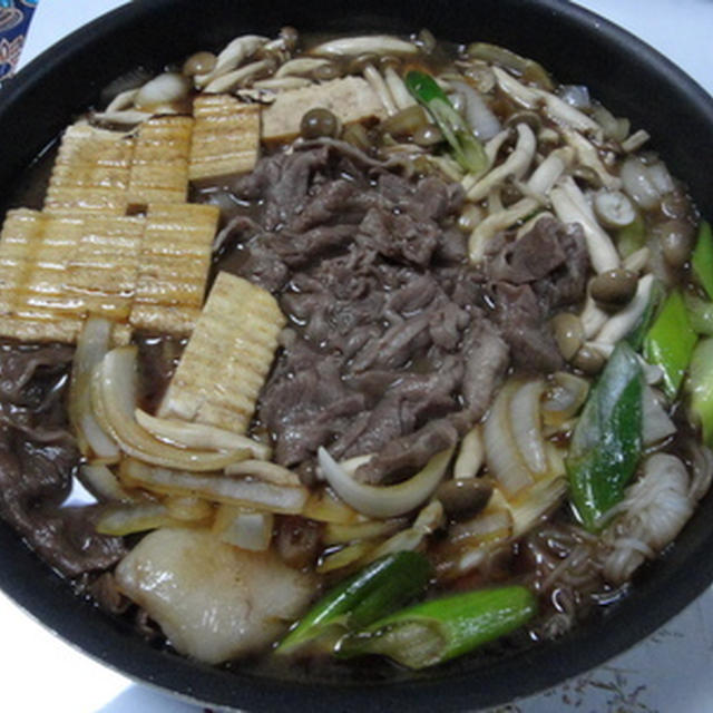 すき焼き＆グリーンサラダ★★★