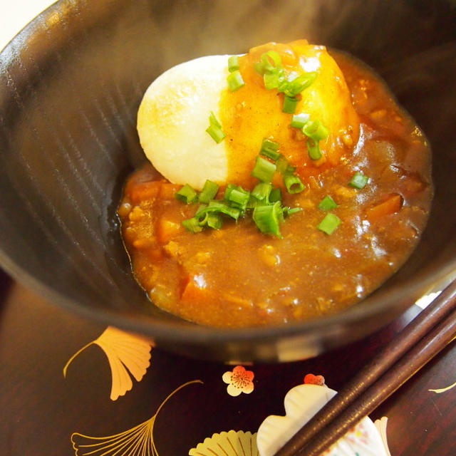 カレーリメイク♡あんかけカレー餅