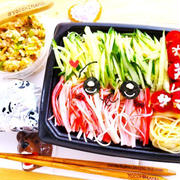 ちいかわうさぎ弁当麺弁当＆佐呂間町今朝あがったばかりの「ホタテ稚貝」が成長したホタテより刺身最高なのよ～～(*´艸`*)