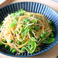 豆感とさや感を楽しむスナップエンドウとしらすのパスタ【福島クッキングアンバサダー】福島県産スナップエンドウの甘さと食感を楽しむパスタ。