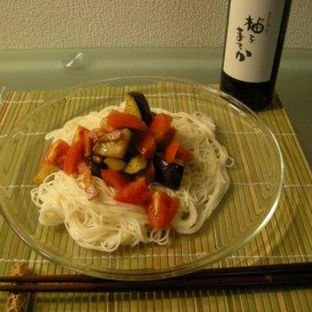 具だくさんな洋風そうめん