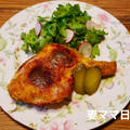 タンドリー風味チキン＆ボジョレーヌーボー♪ Roast Chicken & Wine