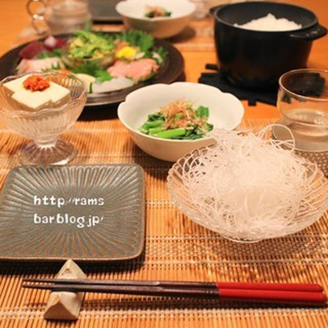 『手巻き寿司』の献立。
