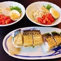 準備してランチに備えた焼き鯖寿司と和え麺コンビ*☆*☆ｳﾌﾌ♪