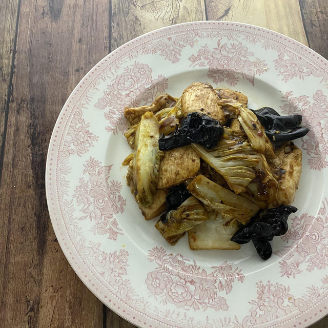 鶏むね肉と白菜の中華炒め