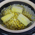 土鍋でトウモロコシ炊き込みご飯