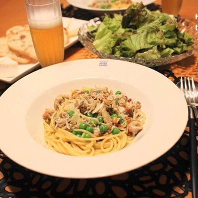 『牡蠣としらすのスパゲッティ』な夜。