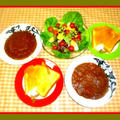 昨夜の残りで朝ご飯