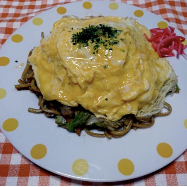 【晩御飯のご提案】ふわとろ‼️オムソバ”