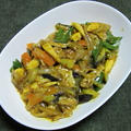 豚肉と夏野菜の中華風カレー炒め