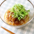 甘辛玉ねぎそうめん*たっぷり水菜乗せ*