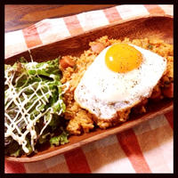 簡単！ジャンバラヤ風炒めごはん。