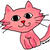 ピンク色の猫