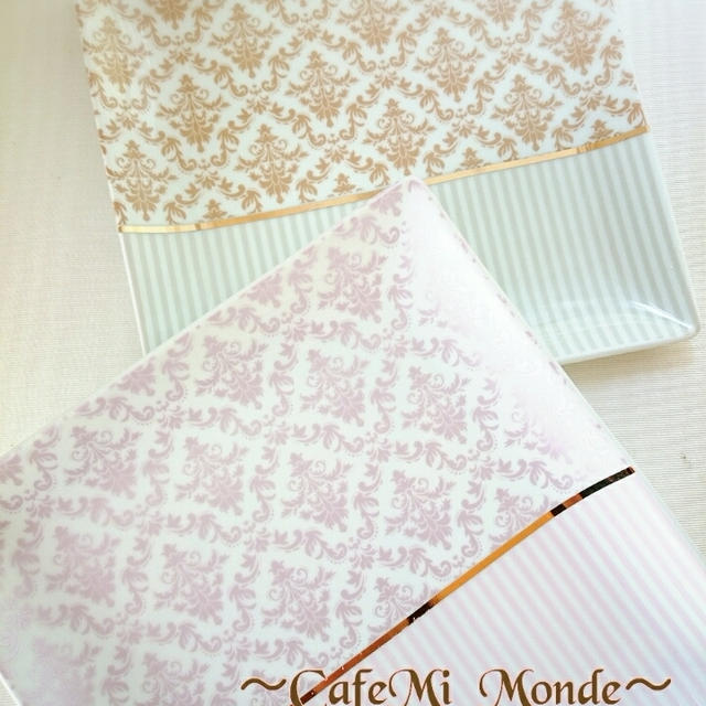 体験レッスン作品❤プレート❤ポーセラーツ