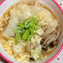 柚子胡椒香る＊きのこと卵のとろ～りスープ餃子