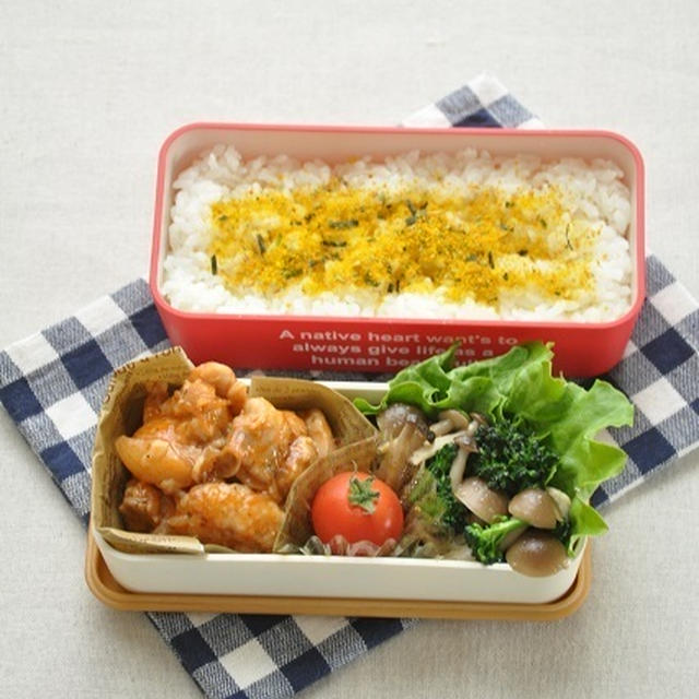 節約＊時短　ストックおかずを使ったお弁当