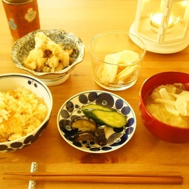 風邪と鯛飯とおろし和え