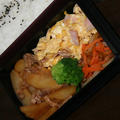 12月31日　　じゃがいもの オイスターソース炒め弁当（練習）