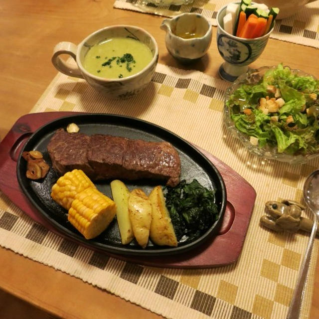 「USAビーフ 肩ロースステーキ」byコストコ　の晩ご飯　と　夏模様あれこれ♪