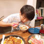 鶏の照り焼き炊きこみごはんです〜！！