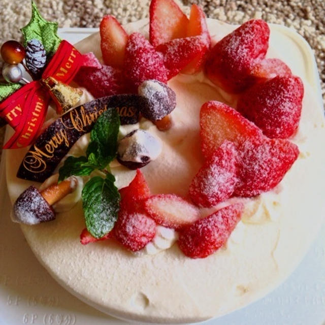 米粉でクリスマスケーキ