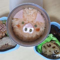 まぁるいお弁当：ブタさん