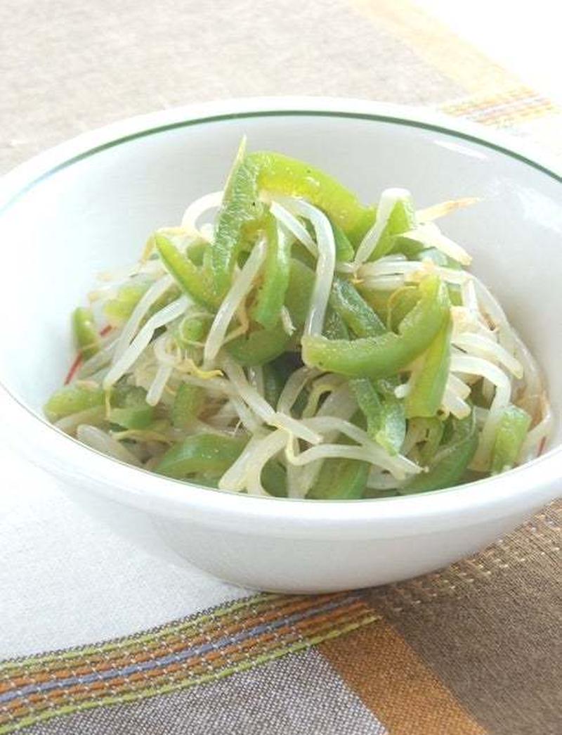 レンジで簡単おつまみ作り置き〜ピーマンともやしのさっぱり和風ナムル。