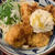 丸亀製麺　タル鶏天ぶっかけ　明太釜玉うどん