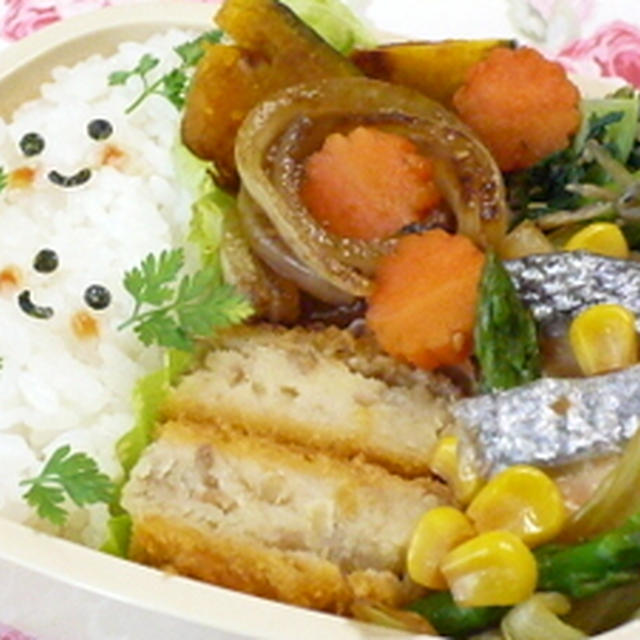 鮭とキャベツの重ね煮弁当～タイのお土産