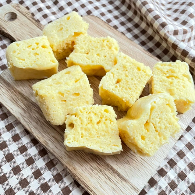【レンジで3分！】米粉と豆腐のもちもちレンジ蒸しパン