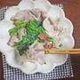 花粉症におすすめレシピ  豚しゃぶと菜の花の酢味噌和え
