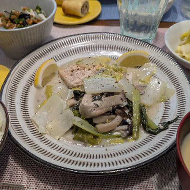 メカジキと白菜アンチョビ風味